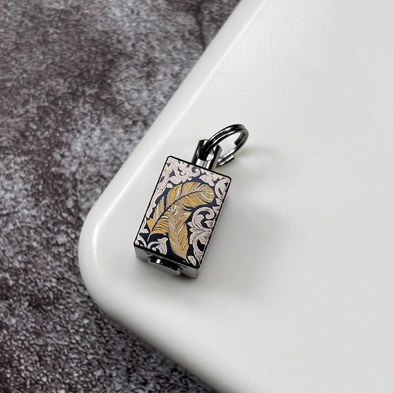 Titanium Keychain Parachute Cord Bead Pendant Knife Lanyard EDC Bead Zipper Head 07FC0E-D4 - KOEEK