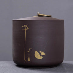Purple Clay Tea Caddy Puer Tea Storage Tea Jar Candy Dried Fruit Container Box 07FC0E-D4 - KOEEK