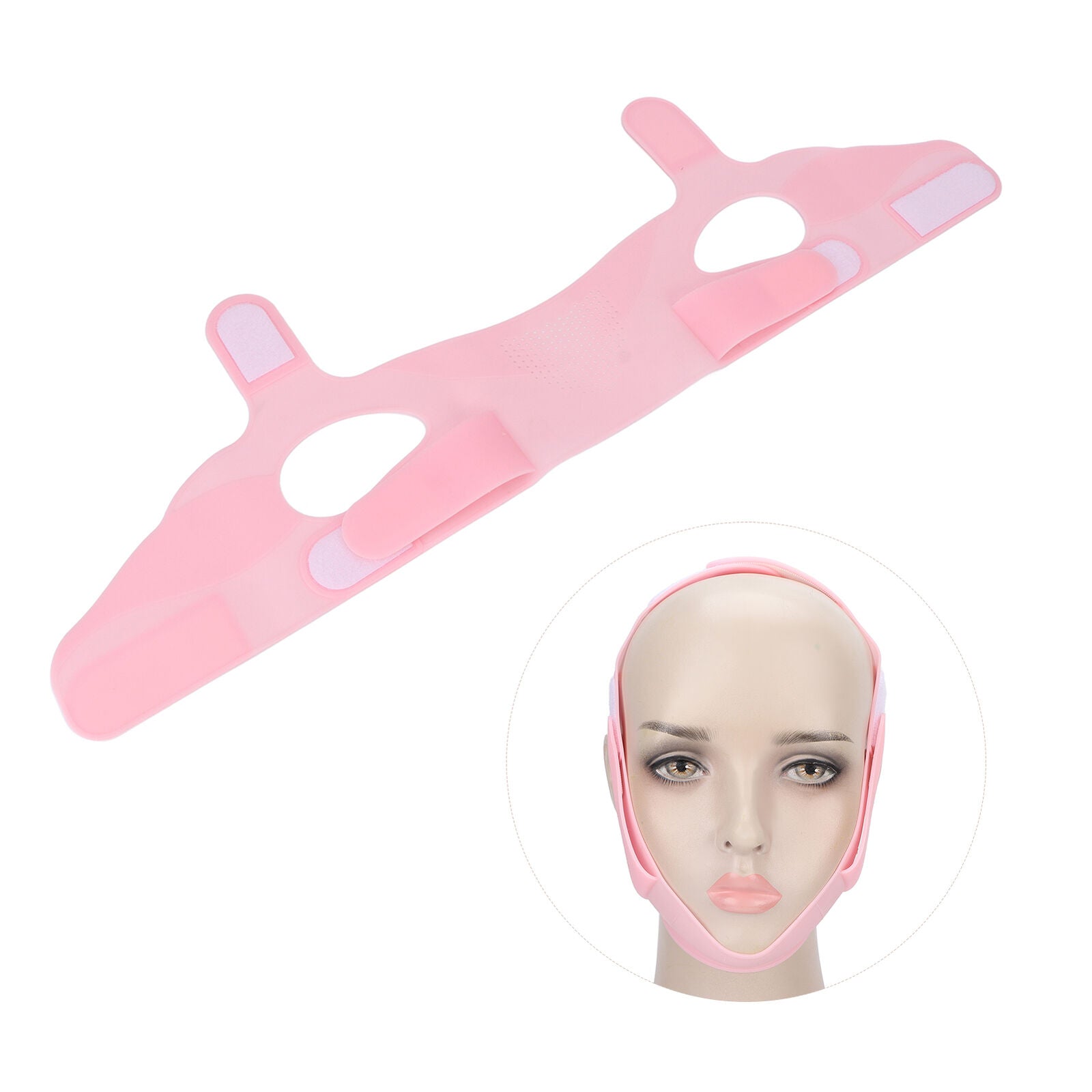 new Strap Double Chin Reducer V Line Face Tightening Lifting Belt(Pink ) HGF koeek - KOEEK