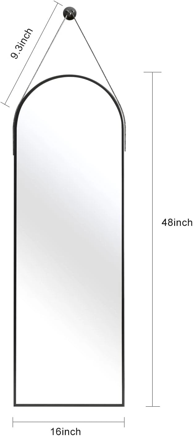 16''x48'' Arched Full Length Mirror for Wall,Full Body Arched-Top Hanging Mirror 07FC0E-D4 - KOEEK