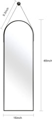 16''x48'' Arched Full Length Mirror for Wall,Full Body Arched-Top Hanging Mirror 07FC0E-D4 - KOEEK