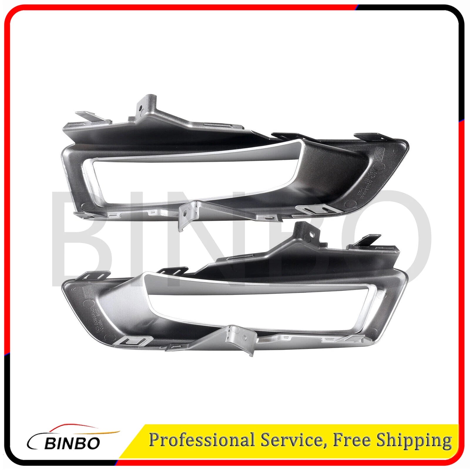 1 Pair Front Fog Lamp Silver Trim Bezel For Land Rover Discovery Sport 2015-19 07FC0E-D4 - KOEEK