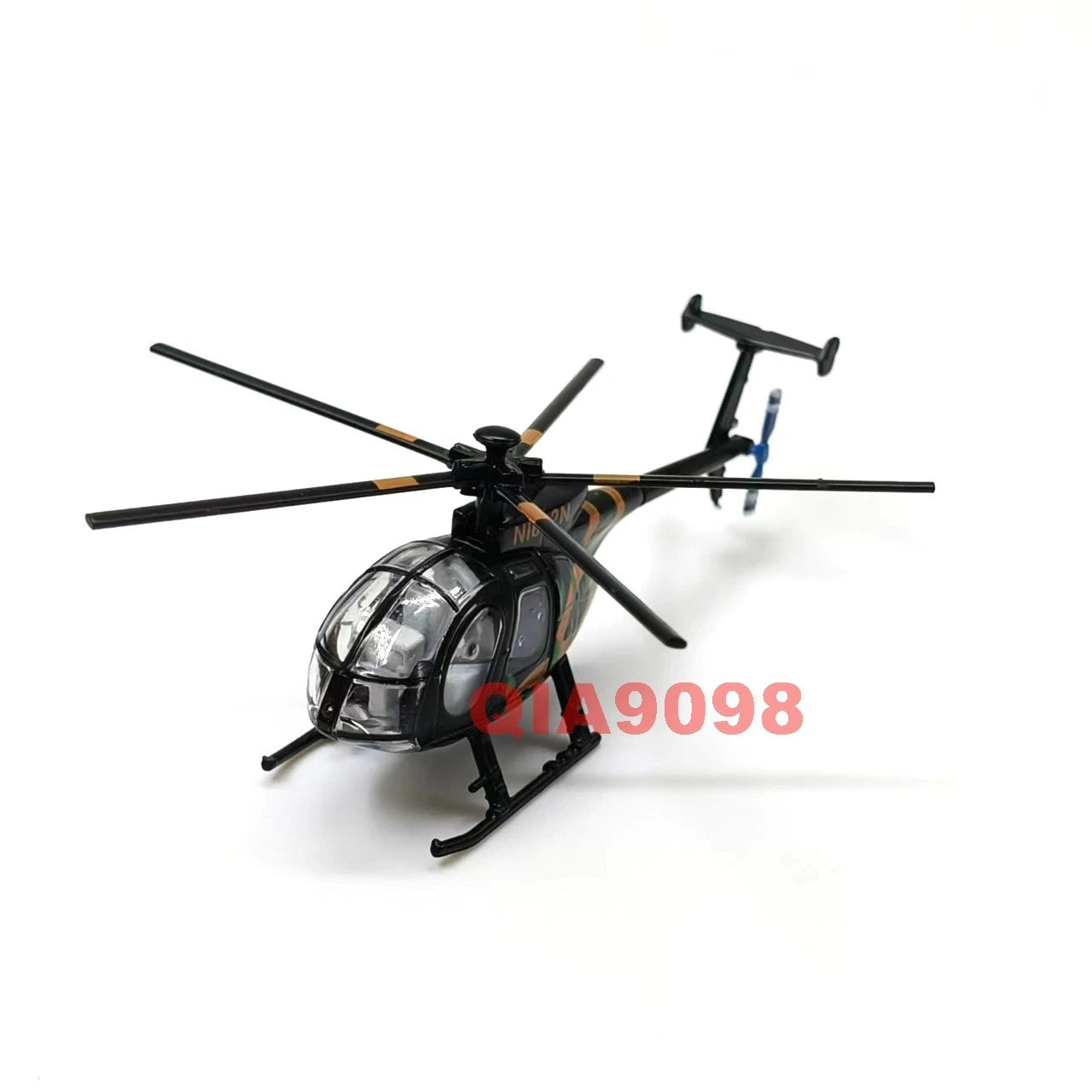 1/100 Scale US MD500 Little Bird Helicopter Assembled Metal + Plastic Model 07FC0E-D4 - KOEEK