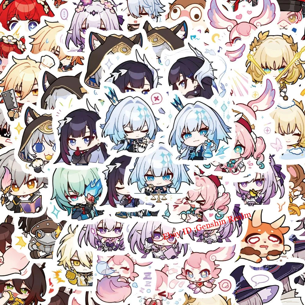 70Pcs Anime Honkai: Star Rail Cute Phainon Waterproof Stickers Decor Gift 07FC0E-D4 - KOEEK