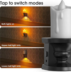 Flameless Candle Night Light, 2-Pack, Plug-In Night Light 07FC0E-D4 - KOEEK