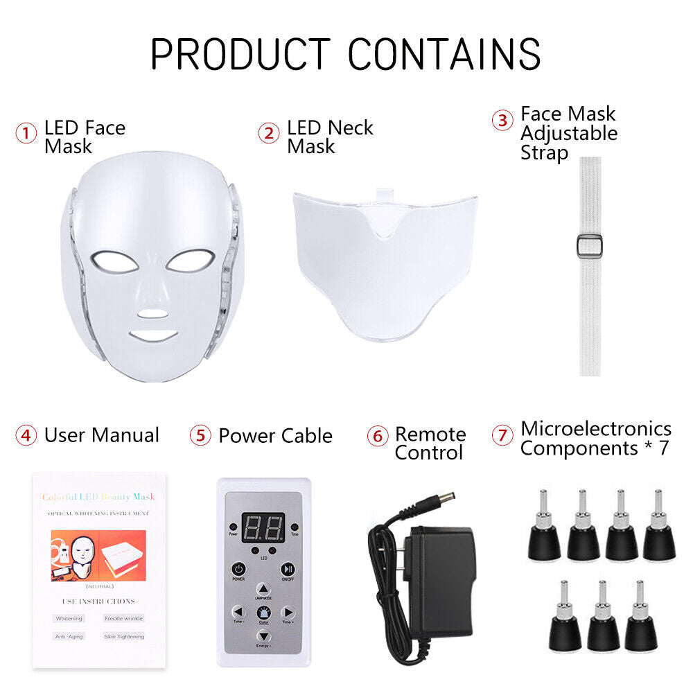 ny Red Light Therapy Face LED Face Mask Lys Therapy Mask for Facial Skin Care US