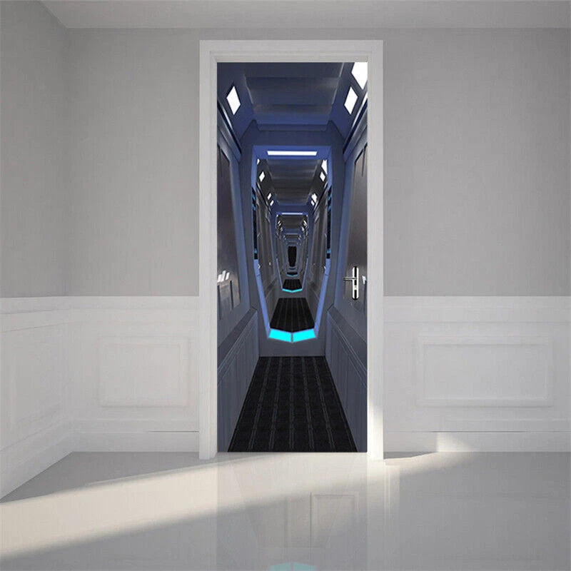 3D Art Wall Spaceship Space Station Decorative Wall Sticker Decal Wrap Murals 07FC0E-D4 - KOEEK