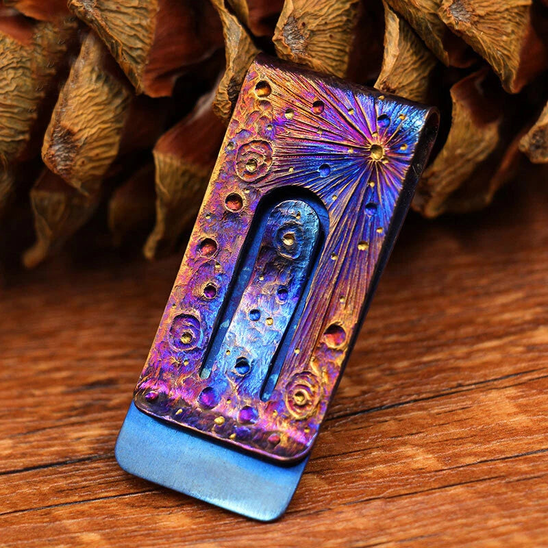 Tiremet EDC Titanium Money Clip Wallet Credit Card Double Point Clip Holder Tool TIREMET - KOEEK