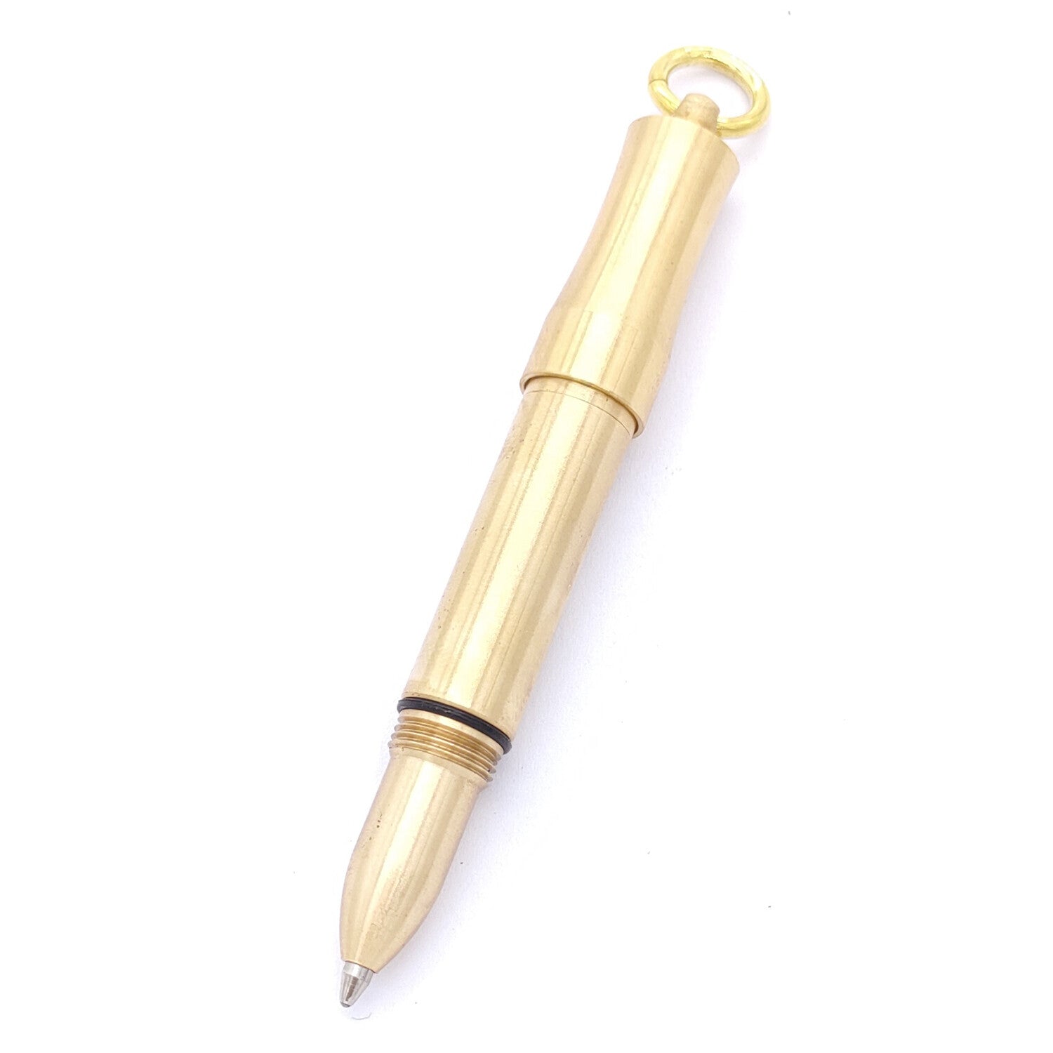 Mini Brass Pen Ballpoint Signature Office Keychain Pen With 5pcs Refills EDC 07FC0E-D4 - KOEEK