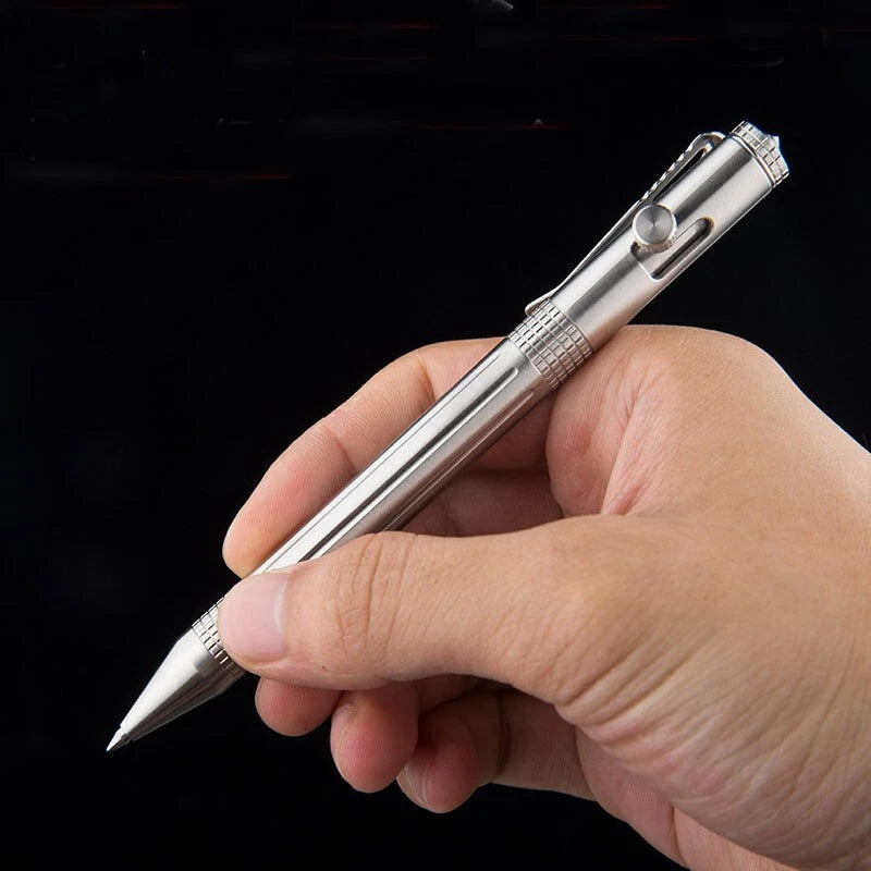 EDC Stainless Steel Pocket Ball Pen Business Office Signature Pen Outdoor Travel 07FC0E-D4 - KOEEK
