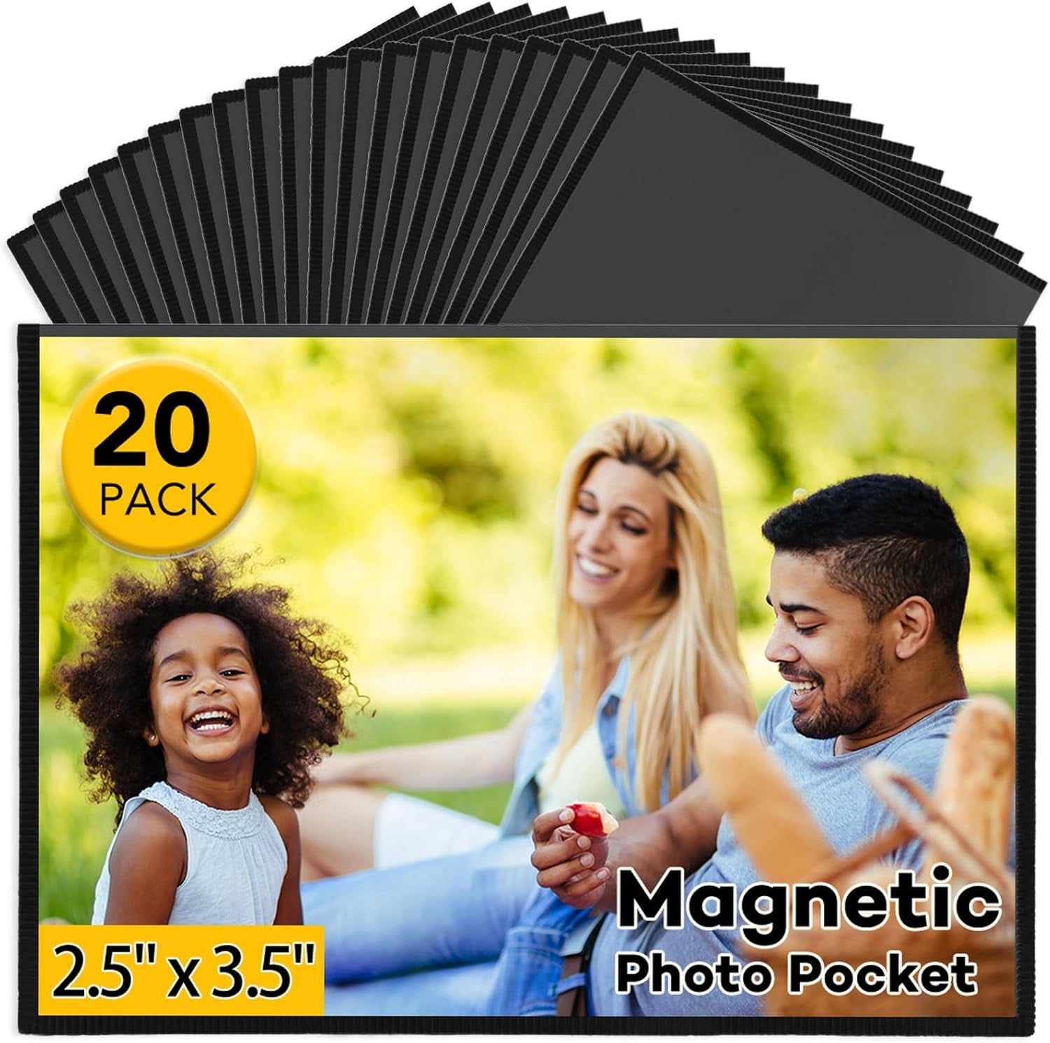 new YixangDD 20 Pack Magnetic Picture Frame, 2.5 x 2.5X3.5 inches-20Pack, Black YIXANGDD - KOEEK