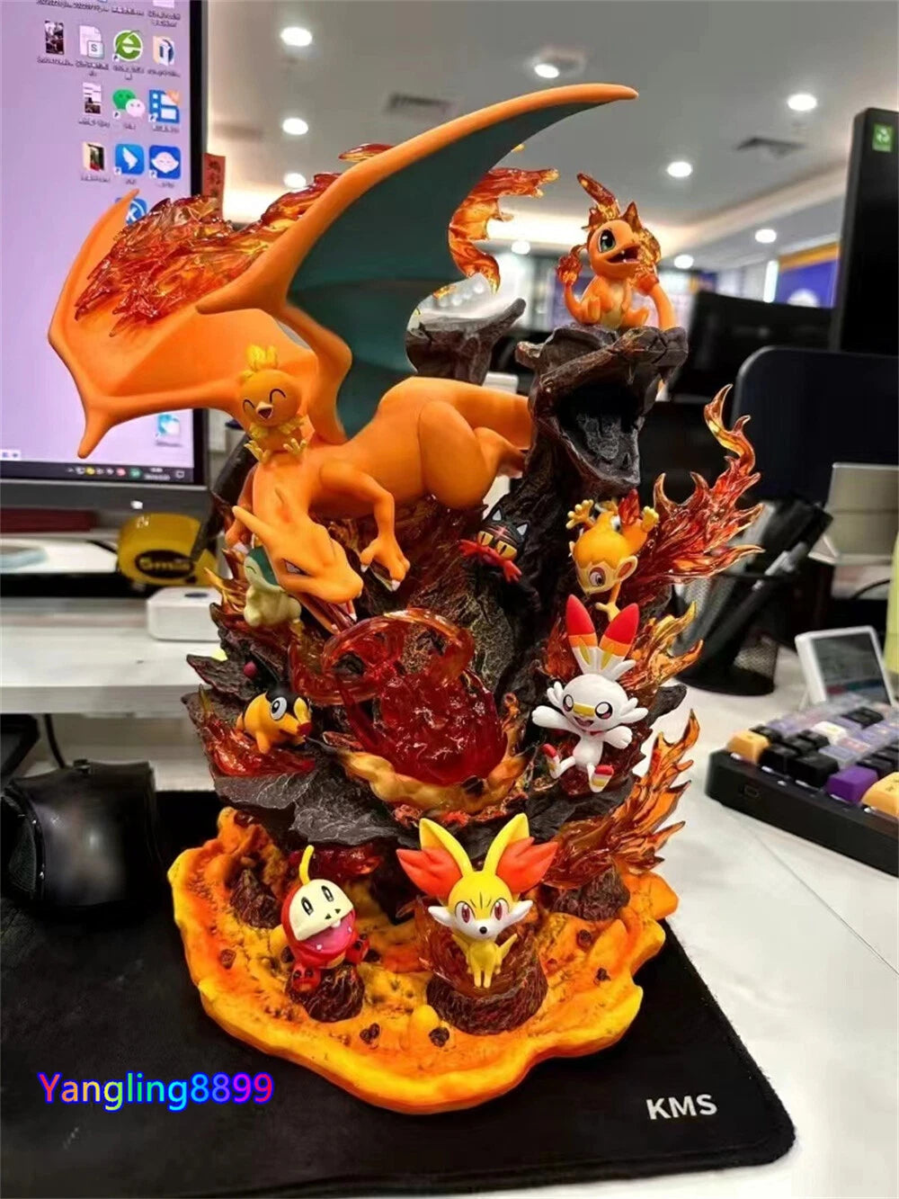 Japan Anime Figure Statue Vally Charizard Model Fire Family Bucket Toy Collectio 07FC0E-D4 - KOEEK