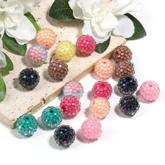 20Pc Aurora Mermaid Bead Through Hole Round Bead Diy Jewelry Accessories 07FC0E-D4 - KOEEK