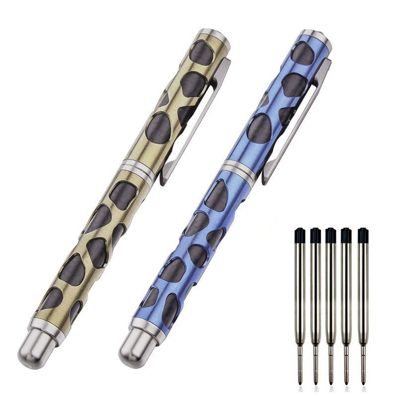 EDC Titanium Practical Ballpoint Pen Office Signature Pocket Pen Metal G2 Refill 07FC0E-D4 - KOEEK