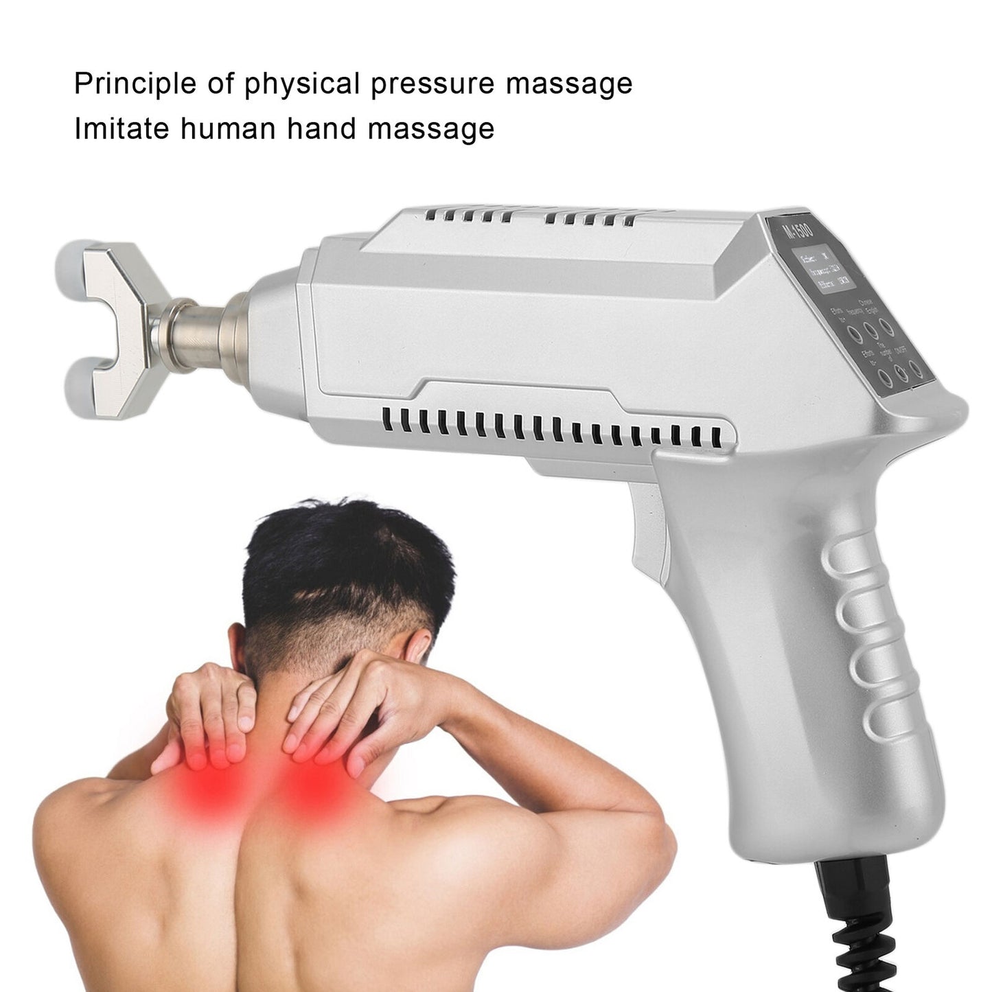 new Electric Spinal Chiropractor Massager Corrector Gun For Relaxation(EU Plug) HGF koeek - KOEEK