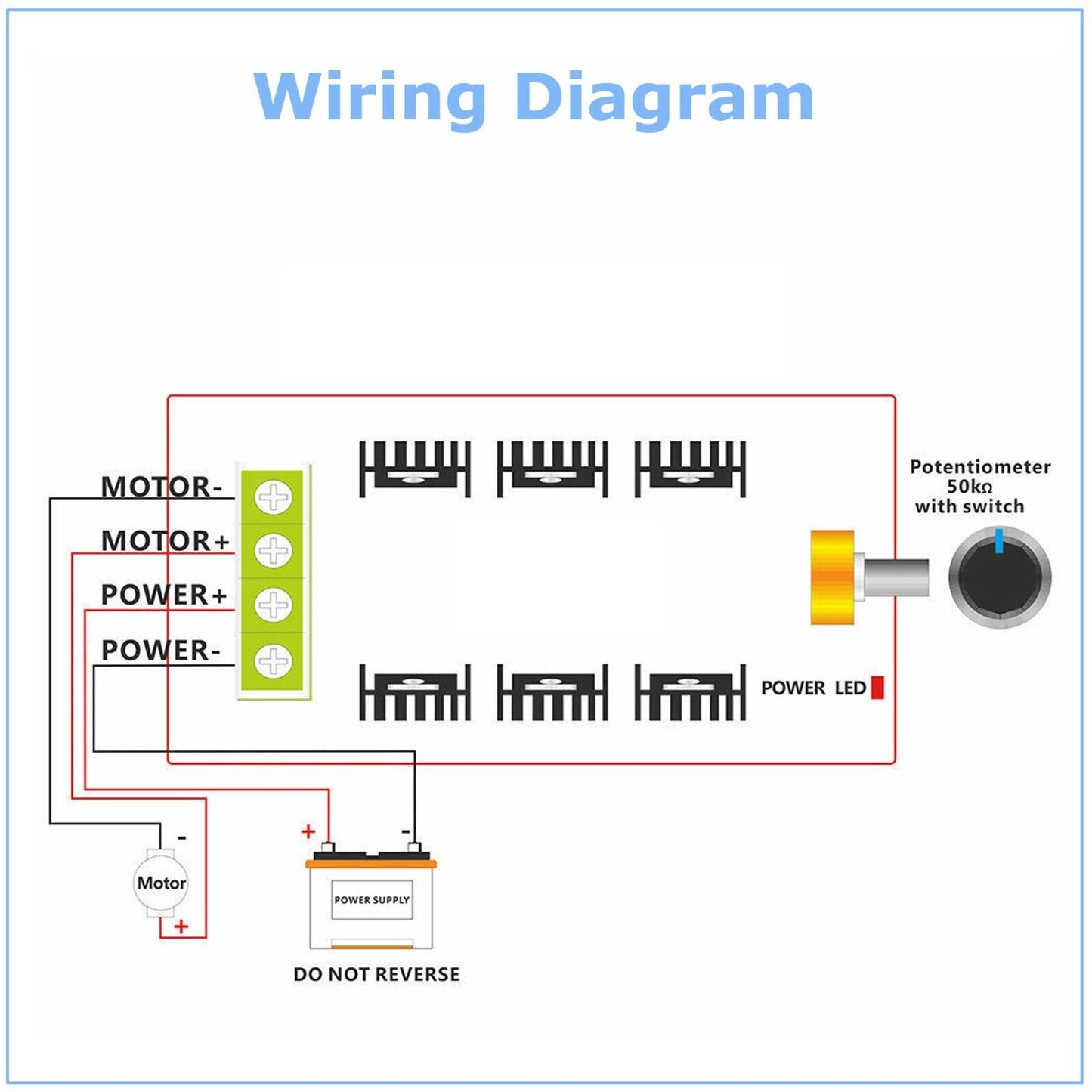 10-50V 40A DC Motor Speed Control PWM HHO RC Controller 12V 24V 48V 2000W MAX