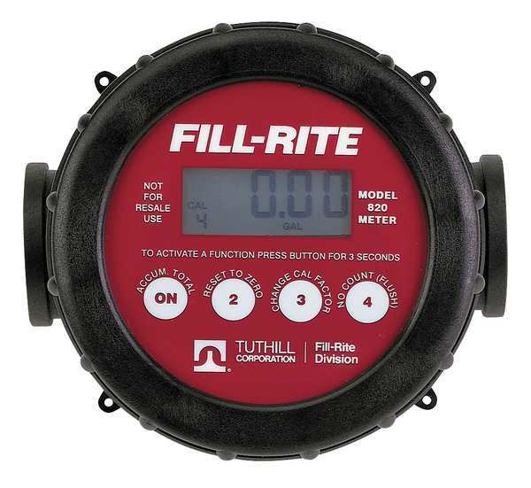 ny Fill-Rite 820 Meter, Digital, 1 In. Fnpt, 2-20 Gpm