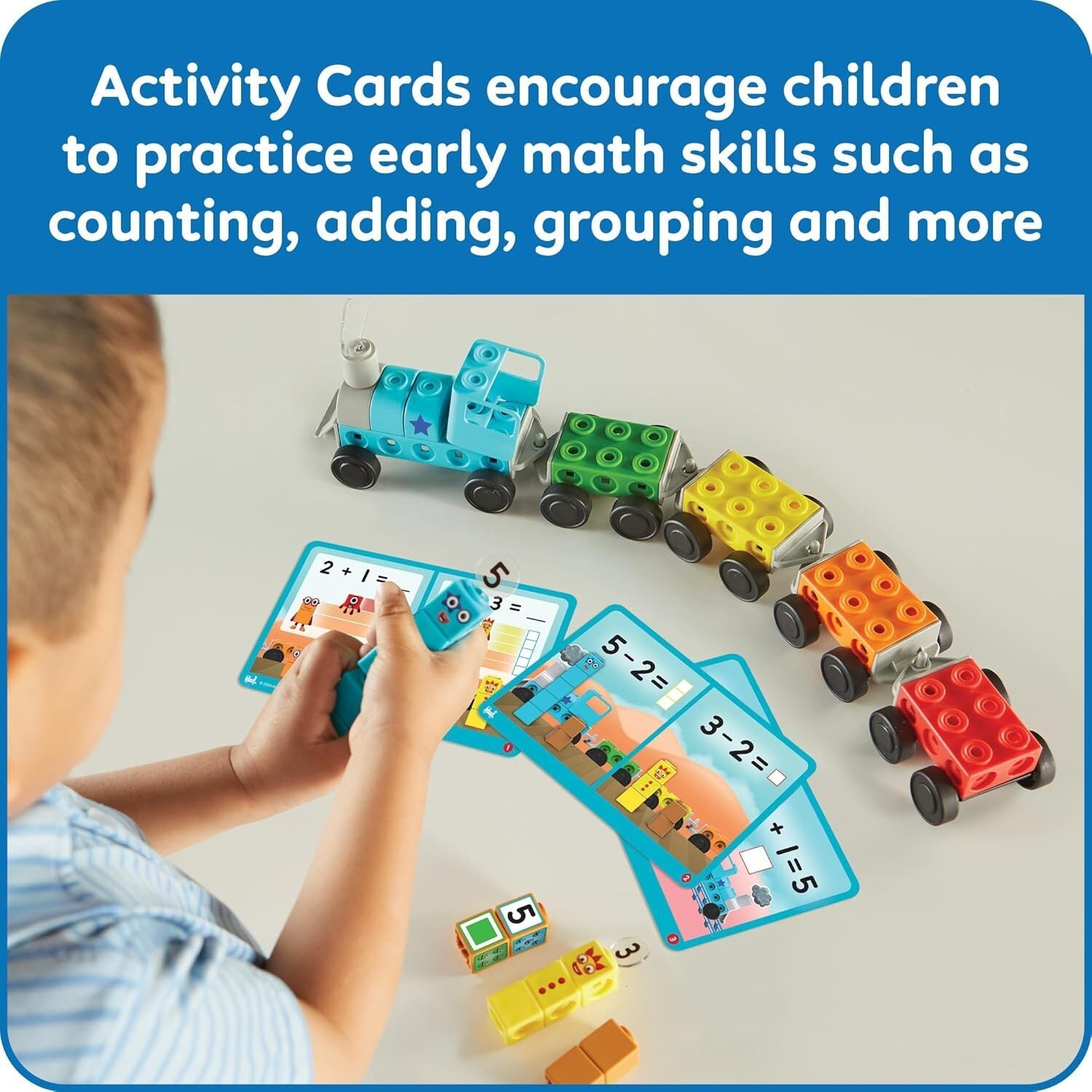 new hand2mind Numberblocks Express Train MathLink Cubes Activity Set, Preschool... HAND2MIND - KOEEK