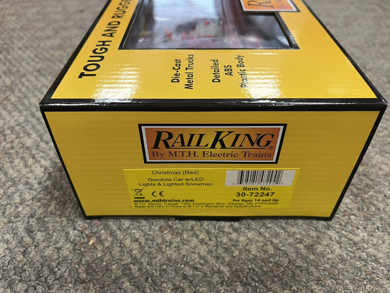 + MTH O RailKing Christmas (Red) Gondola w/ LED Lights & Lighted Snowmen MTH - KOEEK