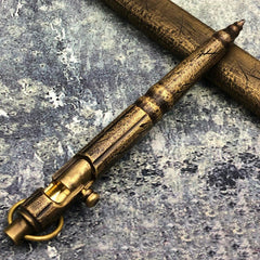 Outdoor Retro Black Brass Creative Ball Pen Office Signature Pocket Pen EDC 07FC0E-D4 - KOEEK