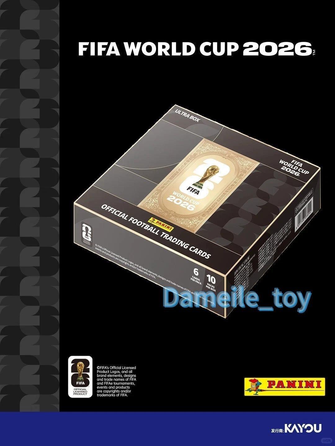 Panini Kayou FIFA World Cup 2026 Football Trading Card Ultra Black Sealed Stock 07FC0E-D4 - KOEEK