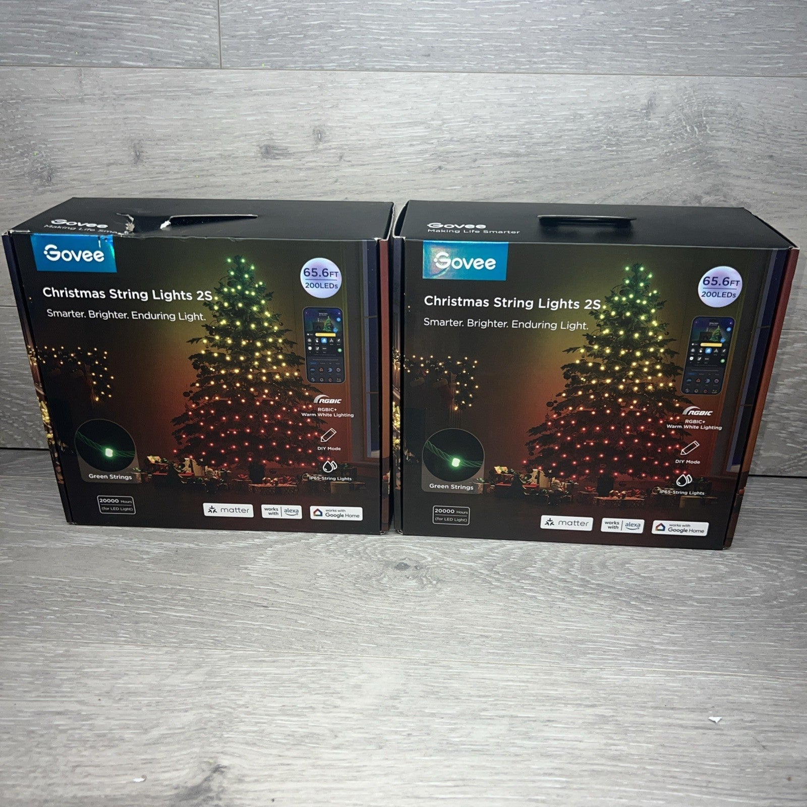 Govee - 65.6ft Green Christmas String Lights 2S - Multi Color- 200 LEDs Lot Of 2 GOVEE - KOEEK