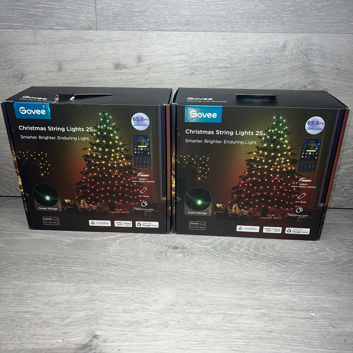 Govee - 65.6ft Green Christmas String Lights 2S - Multi Color- 200 LEDs Lot Of 2 GOVEE - KOEEK