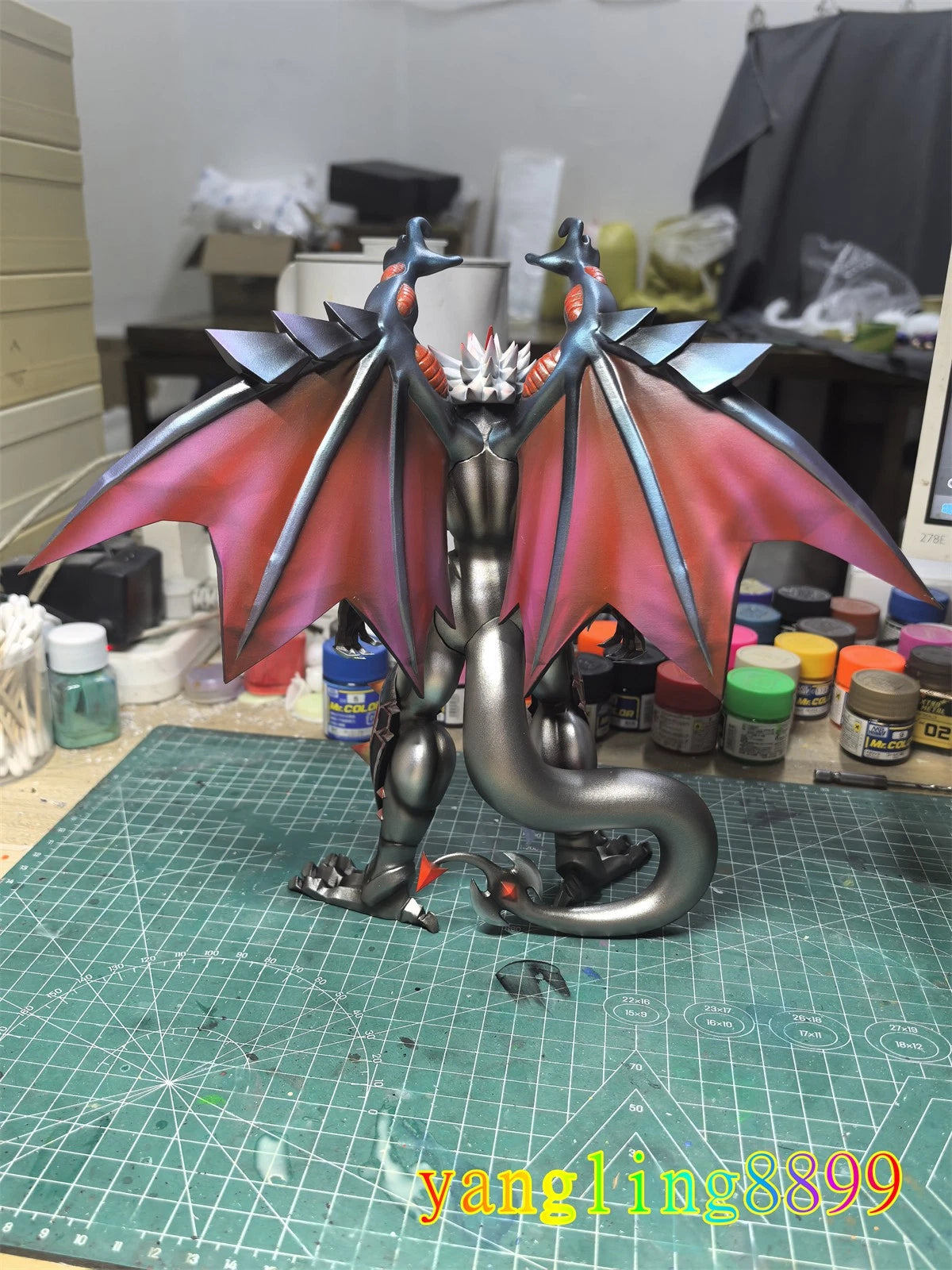 YU-GI-OH! 5DS Hot Red Dragon Archfiend King Calamity Resin Figure Model Toy 25cm 07FC0E-D4 - KOEEK