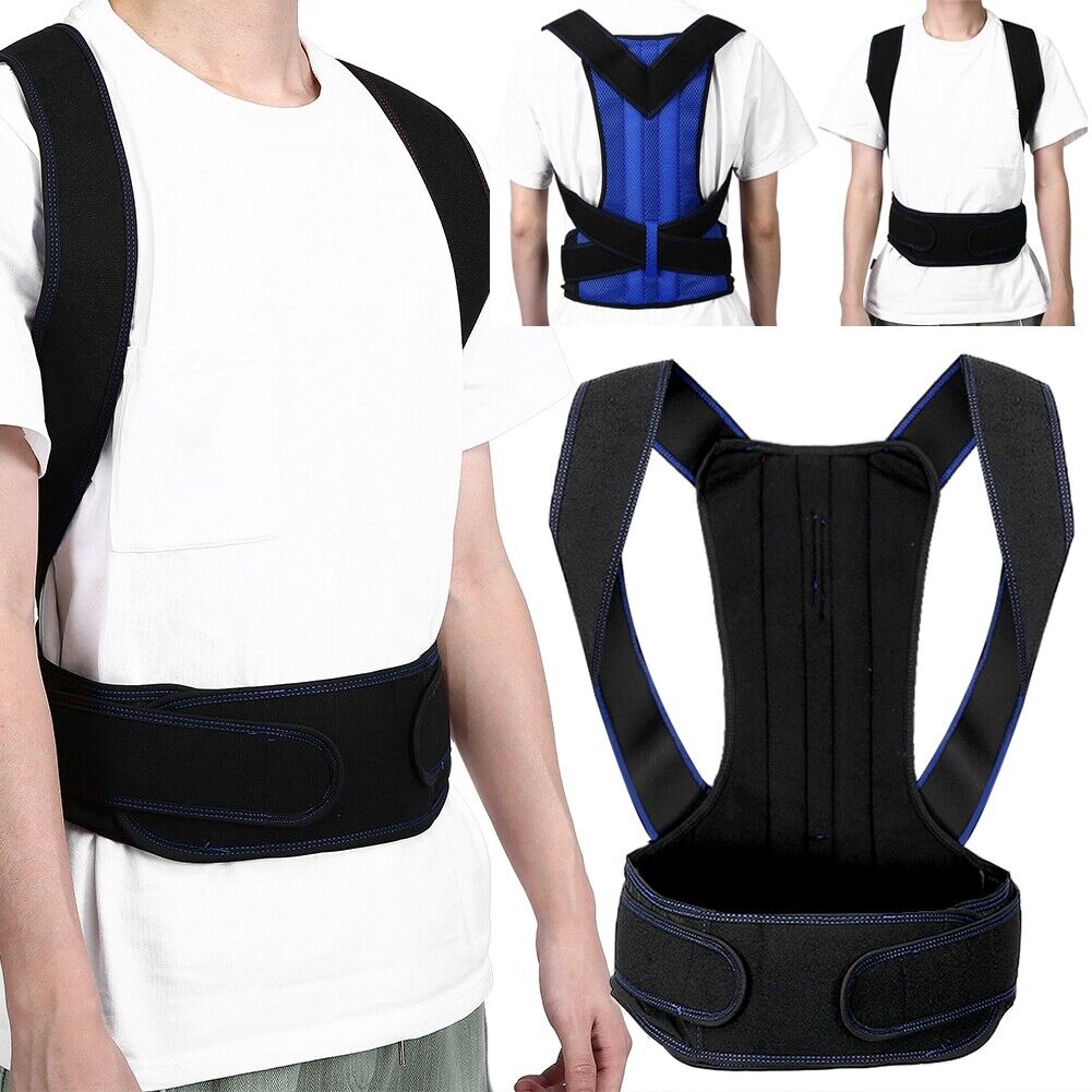 new Back Spine Posture Corrector Brace Hunchback Correction Belt(3XL Blue) HGF koeek - KOEEK