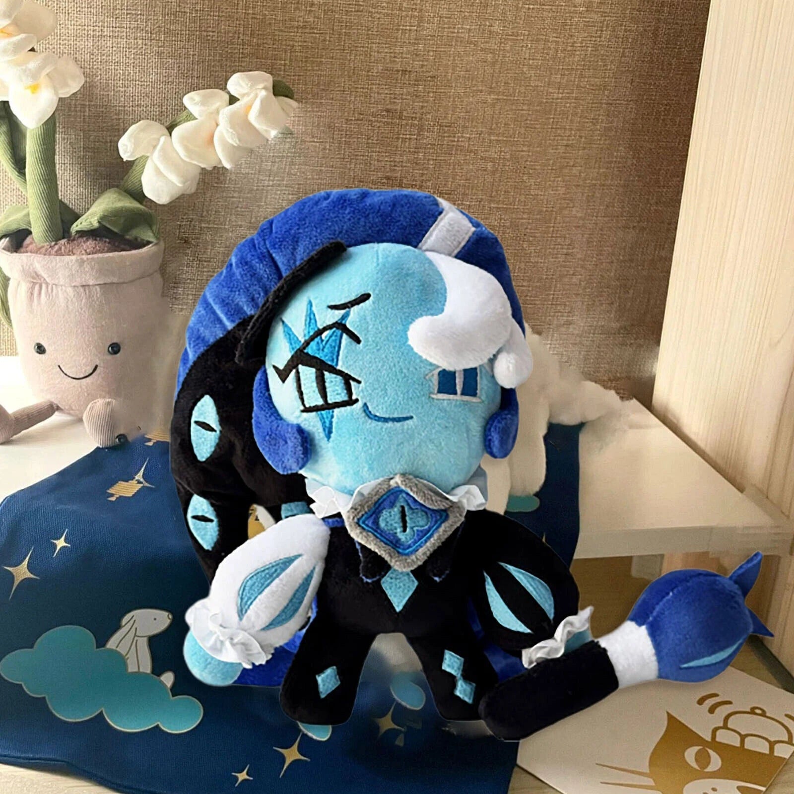 Shadow Milk Cookie Figure Plush Doll 9.84'' Cookie Run: Kingdom Game Collection 07FC0E-D4 - KOEEK