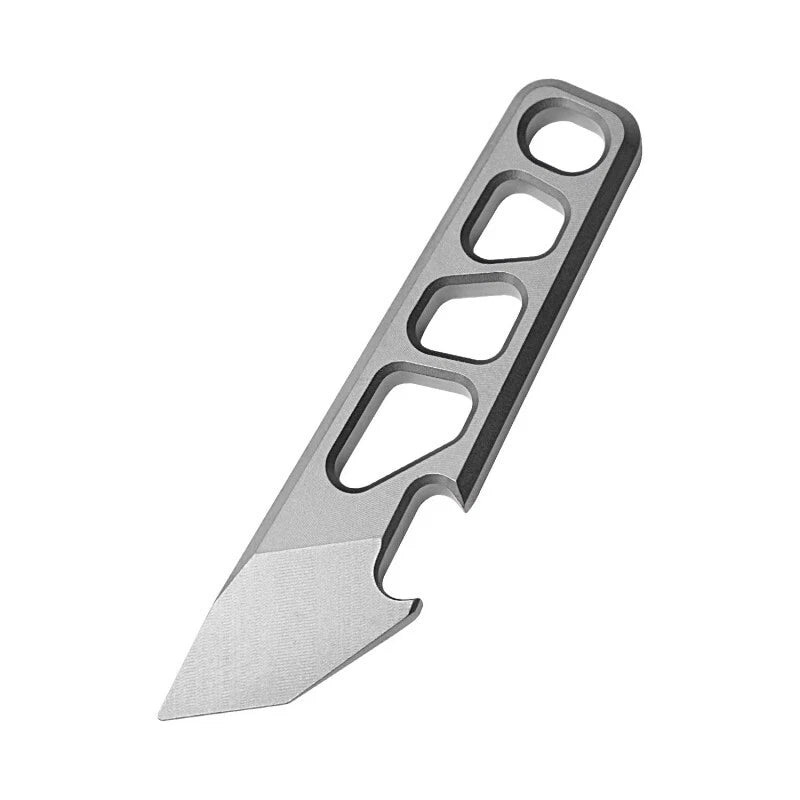 Mini Titanium Pry Bar Crowbar Bottle Opener Portable Keychain EDC Multi Tools 07FC0E-D4 - KOEEK