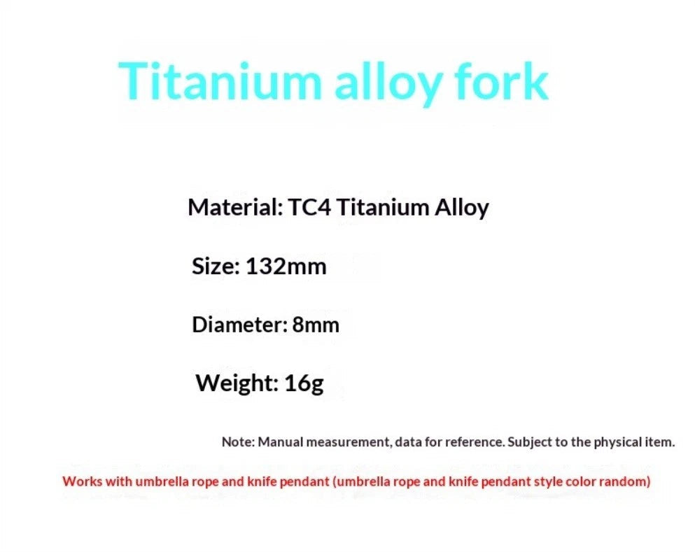 EDC Tool TC4 Titanium Alloy Fork Multi Tool Compact Lightweight 07FC0E-D4 - KOEEK