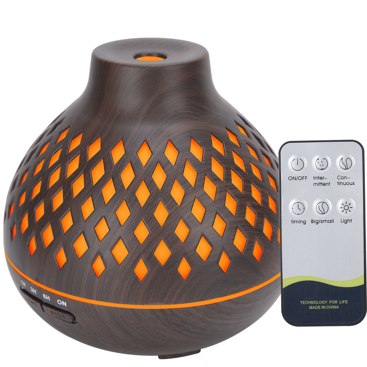 new Grain Home Air Humidifier Ultrasonic Aroma Diffuser 400ml (Prise US ) HGF koeek - KOEEK