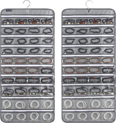 80 zippered pockets hanging jewelry organizer for storing jewelry 07FC0E-D4 - KOEEK
