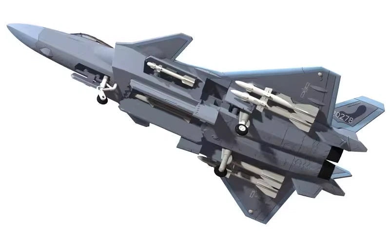 1/72 PLA J-20 Fighter Plastic Painted Unassembled Toy Model 07FC0E-D4 - KOEEK