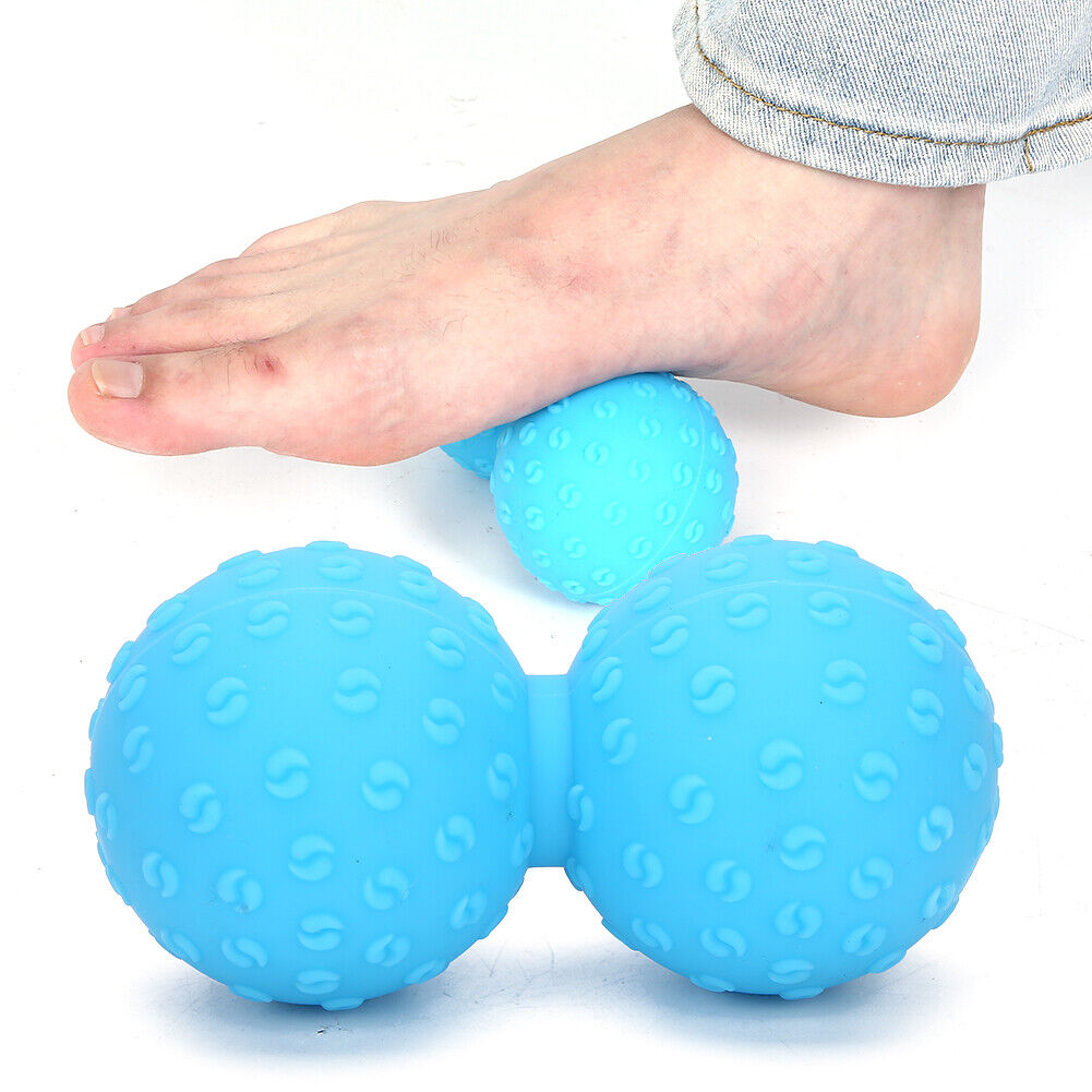 new Double Massage Ball Back Shoulder Release Deep Tissue Massage Ball(Blue ) HGF koeek - KOEEK