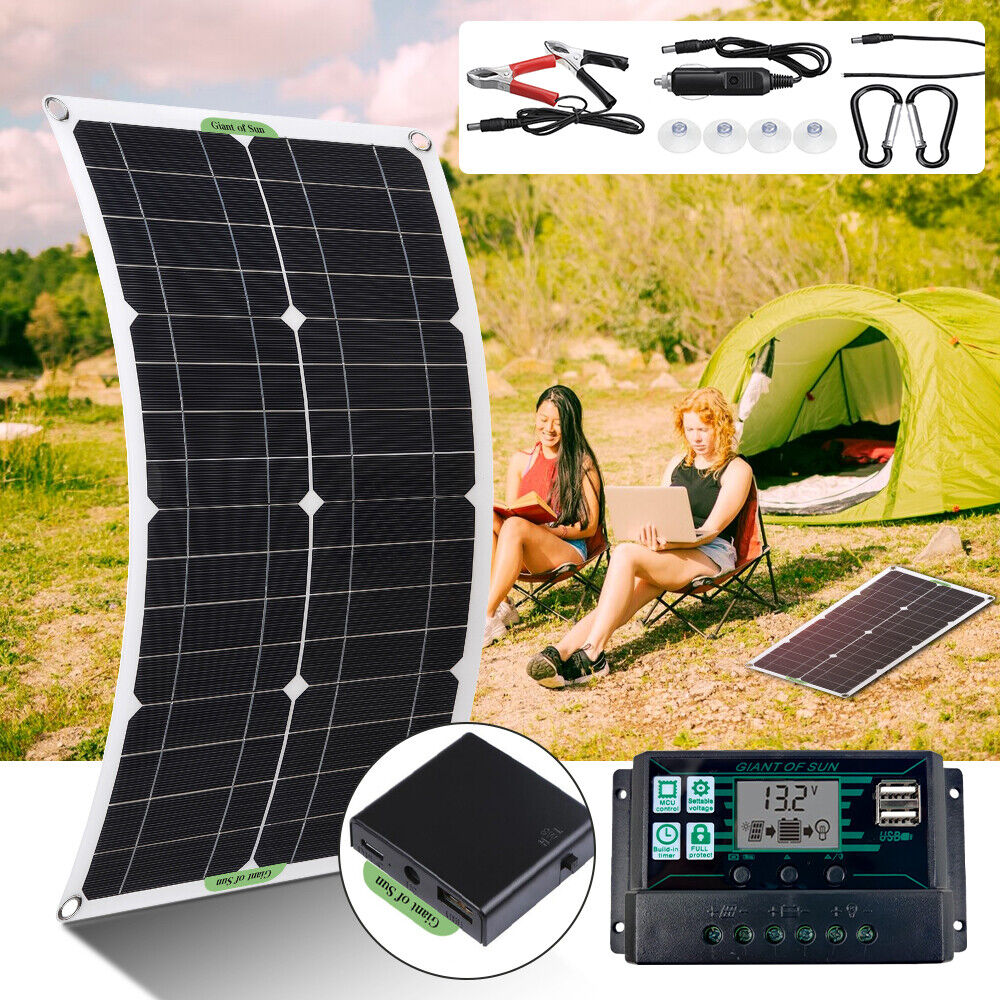 ny 150W Watt fleksibelt solpanel 12V Mono RV Rooftop Off-Grid Power Camping Home