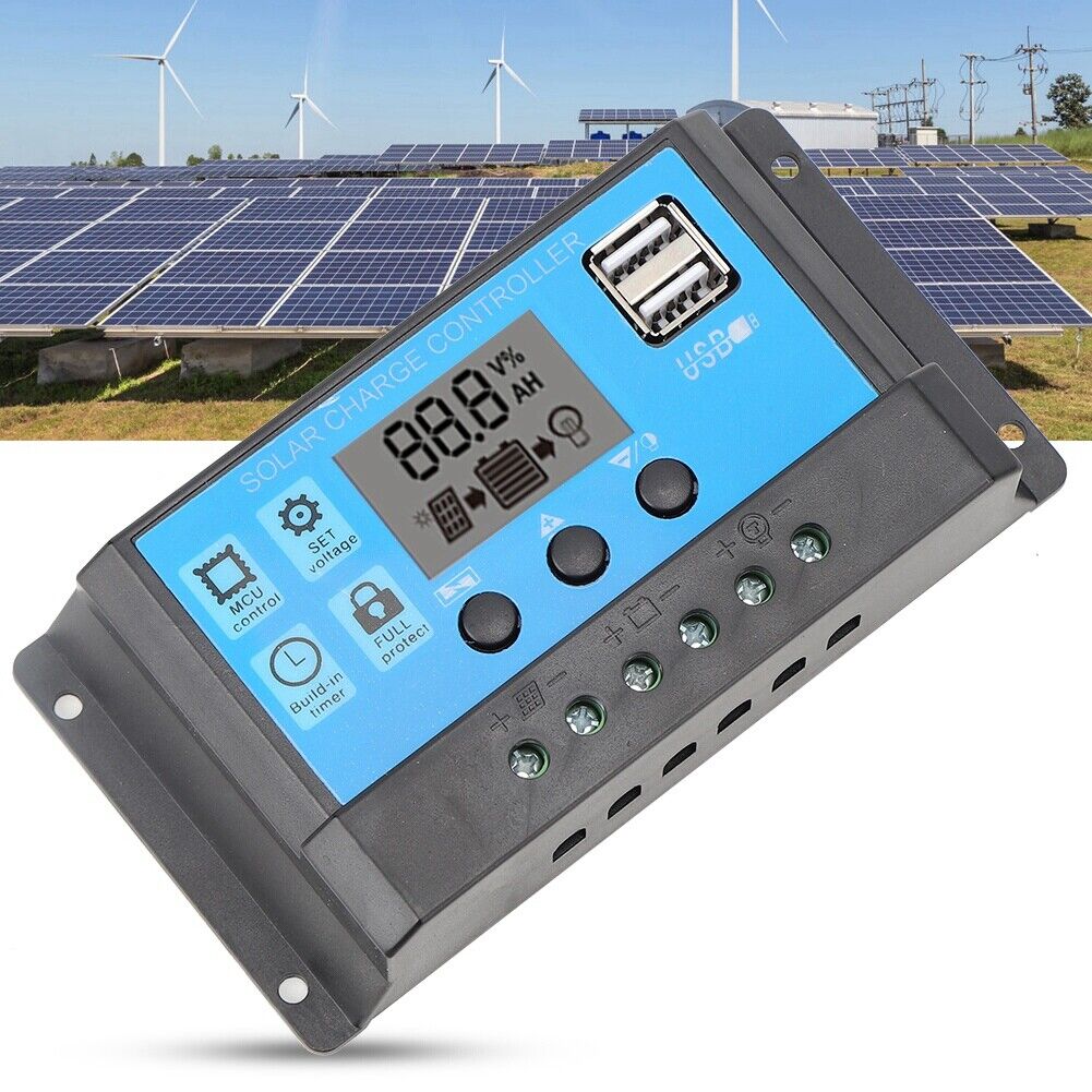 new (30A) Solar Energy PWM Controllers 24V Auto Switch LCD Intelligent koeek - KOEEK