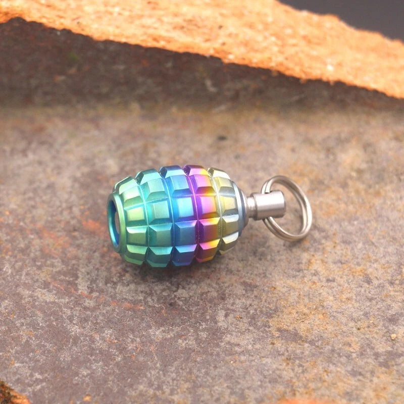 EDC Titanium Knife Lanyard Bead Parachute Cord Pendant with Clean Ear Wax Tool 07FC0E-D4 - KOEEK