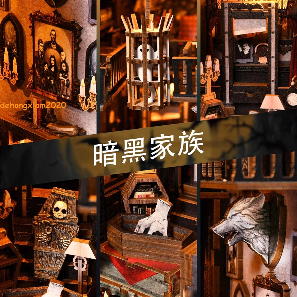 The Addams Family DIY LED Small House Building Block Bookends Model Gift Toys 07FC0E-D4 - KOEEK