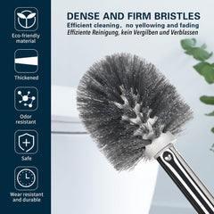 new Toilet Bowl Brush and Holder 2 Pack Long Handle for White 07FC0E-D4 - KOEEK