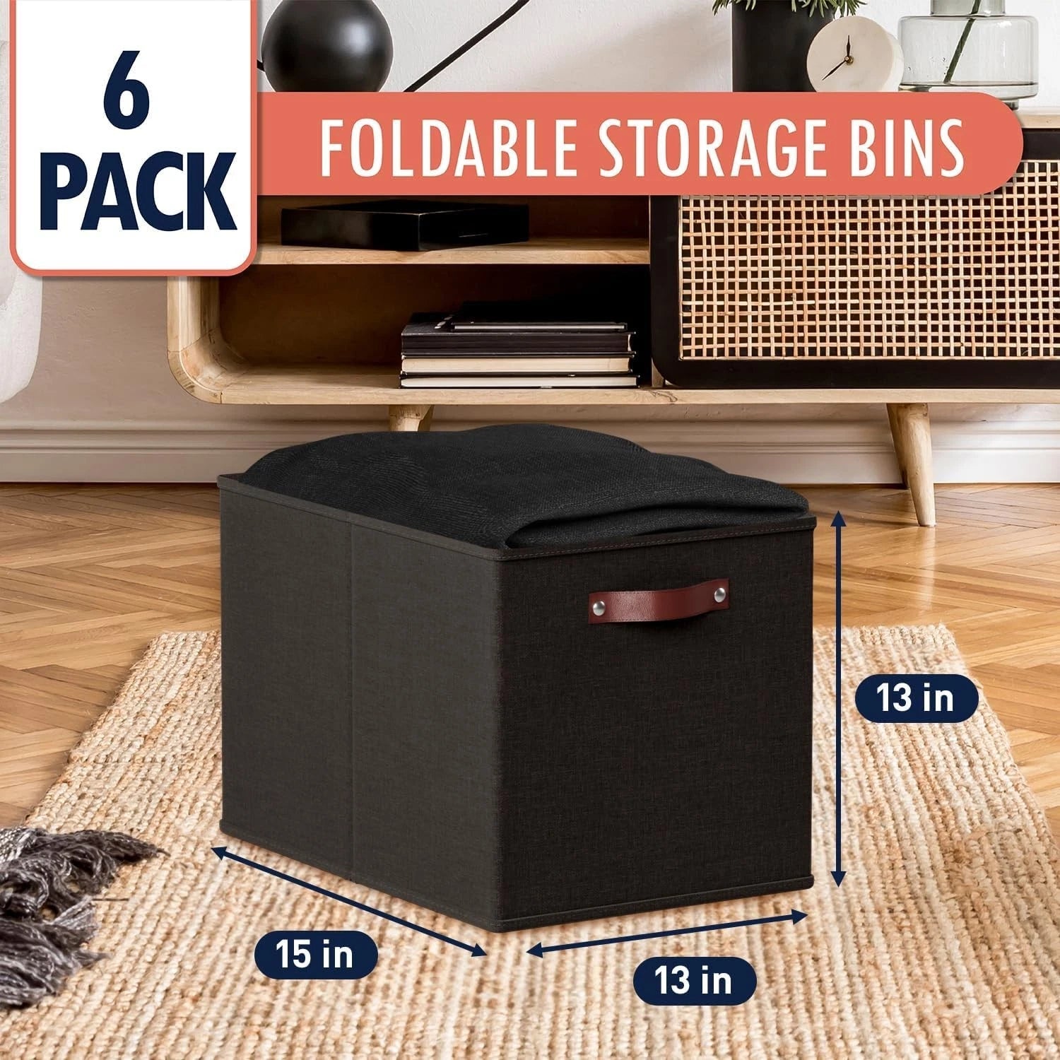 13 x 15 x 13 Karaks Storage Cube Storage Box, Foldable Storage Box 07FC0E-D4 - KOEEK