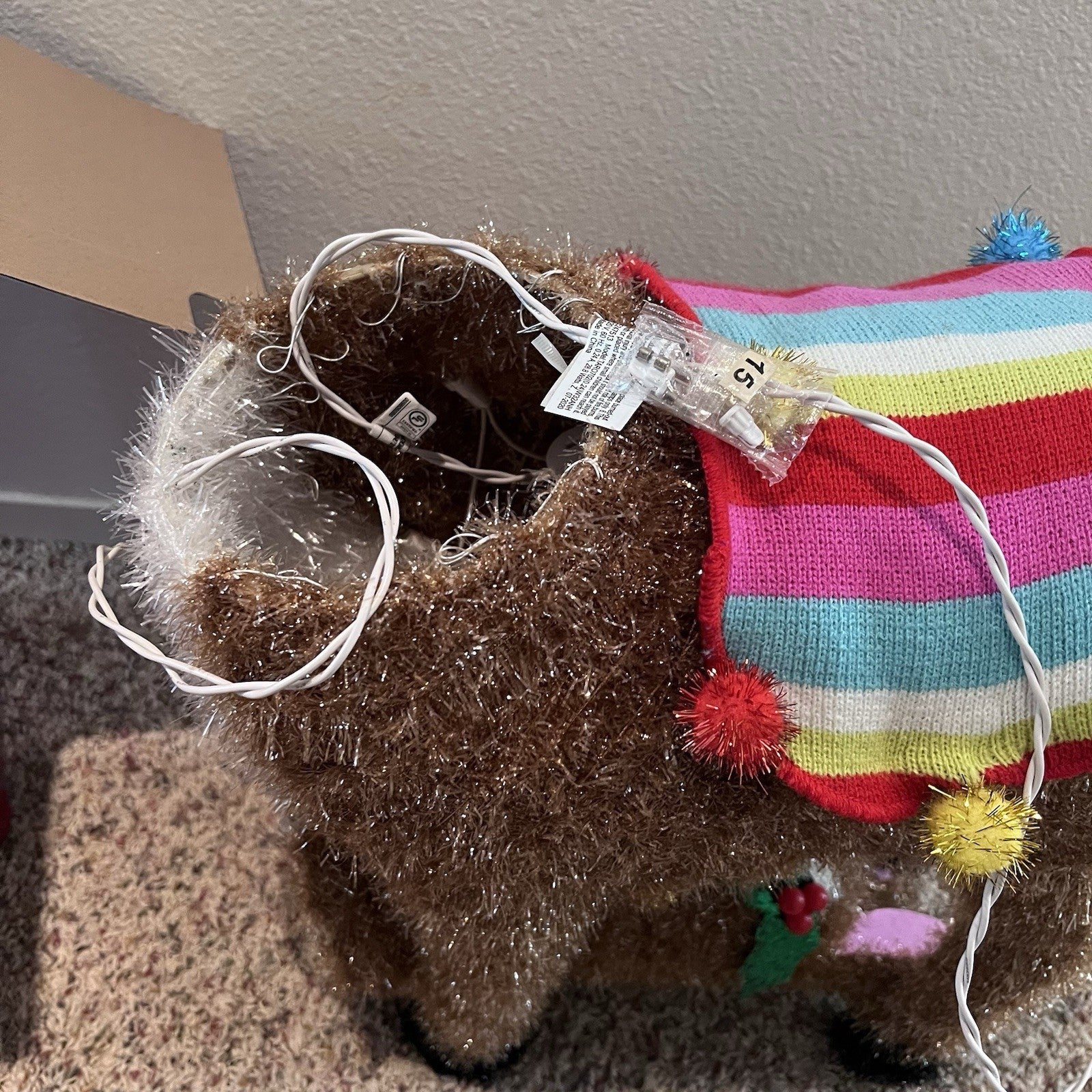 Wondershop Target 32” Tall Lit Tinsel Llama Christmas Light Yard Decor In Box WONDERSHOP - KOEEK