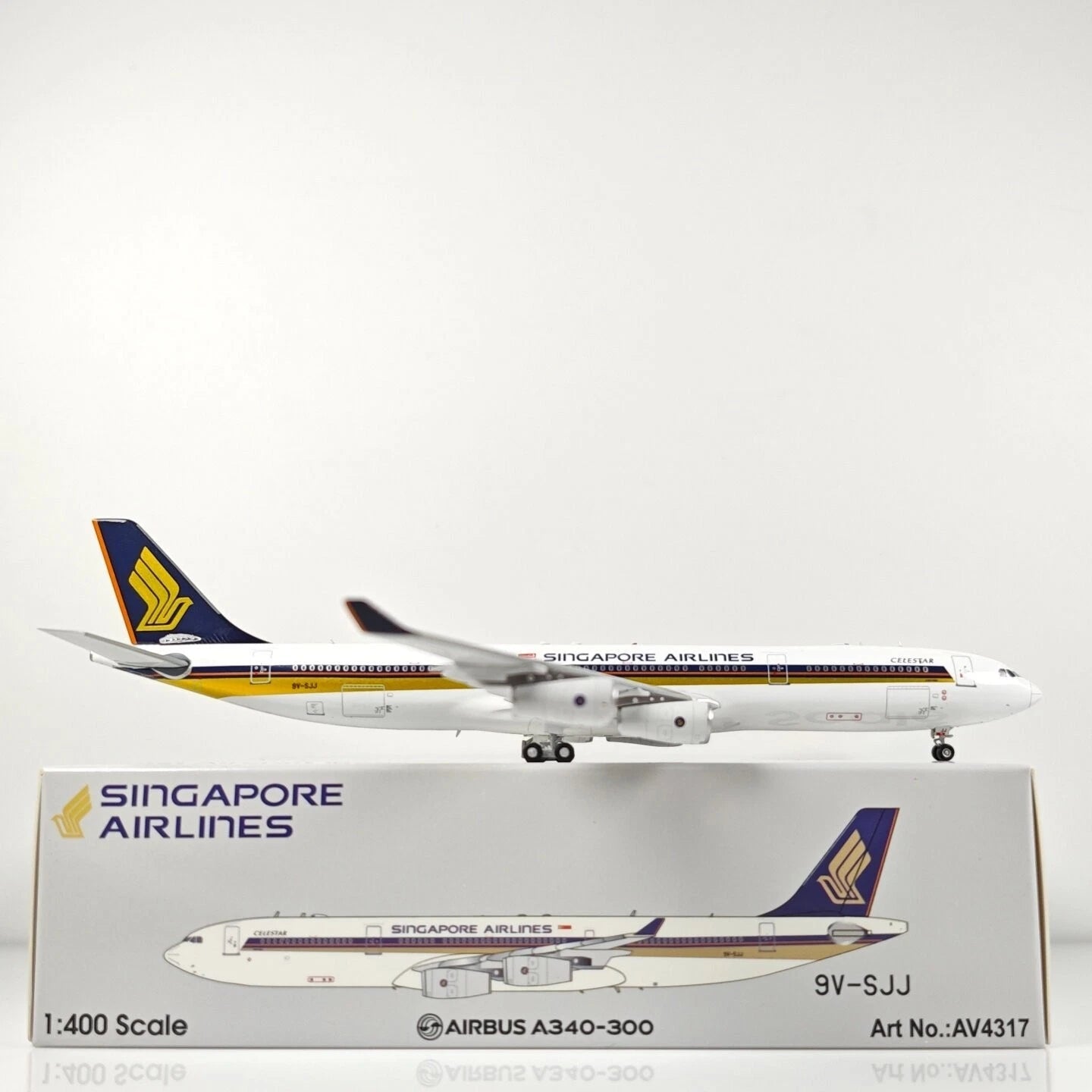 1:400 Singapore Airlines Airbus A380 "9V-SKL" 4646 Alloy Airplane Model 07FC0E-D4 - KOEEK