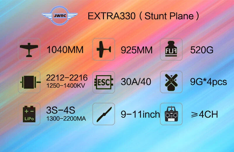 DIY Balsa Wood EXTRA330 Stunt Plane Airplane Kit Wingspan 104cm 3D Model Toy 07FC0E-D4 - KOEEK