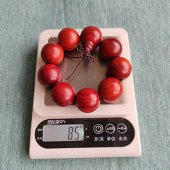30mm Natural Red Rosewood Buddhist Prayer Beads Blessing Bracelet Accessory Gift 07FC0E-D4 - KOEEK