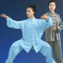 Chinese Tai Chi Kung Fu Uniform Milk Silk Martial Arts Uniform Wushu Taiji Suit 07FC0E-D4 - KOEEK