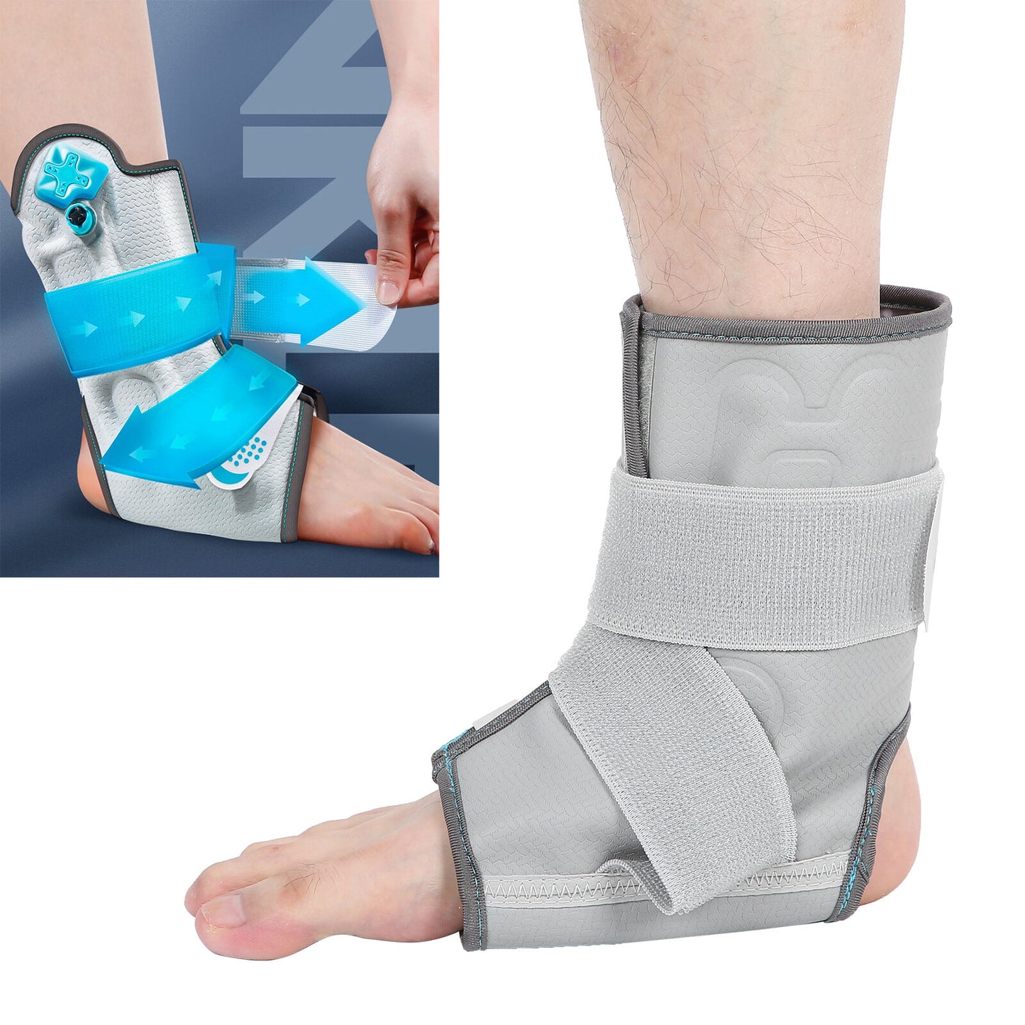 new Inflatable Ankle Brace Ankle Injury Fixation Recovery Suppot(Left HGF koeek - KOEEK