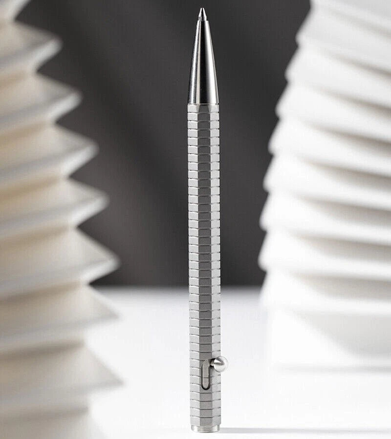 Solid TC4 Titanium Alloy Bolt Ballpoint Pen Business Office Singnature Pen EDC 07FC0E-D4 - KOEEK