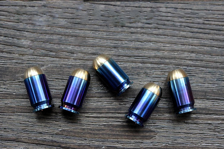 Bullet Shape Titanium Brass Lanyard Bead Knife Paracord Pendant Bracelet DIY EDC 07FC0E-D4 - KOEEK